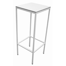 Stehtisch eckig weiß 45x45cm